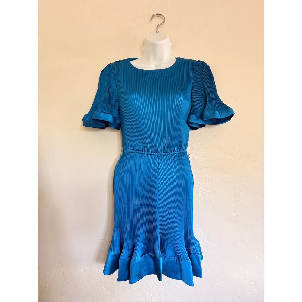 Milly pleated blue mini dress - Picture 3 of 5